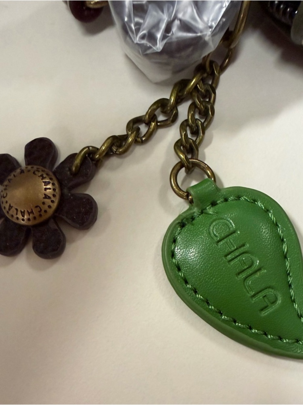 Chala Olive and Orange Butterfly Crossbody Wallet - Picture 2 of 9